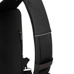 Ergonomic padded back and strap of the Basic Clothes Co. anti-theft crossbody bag for comfortable wear