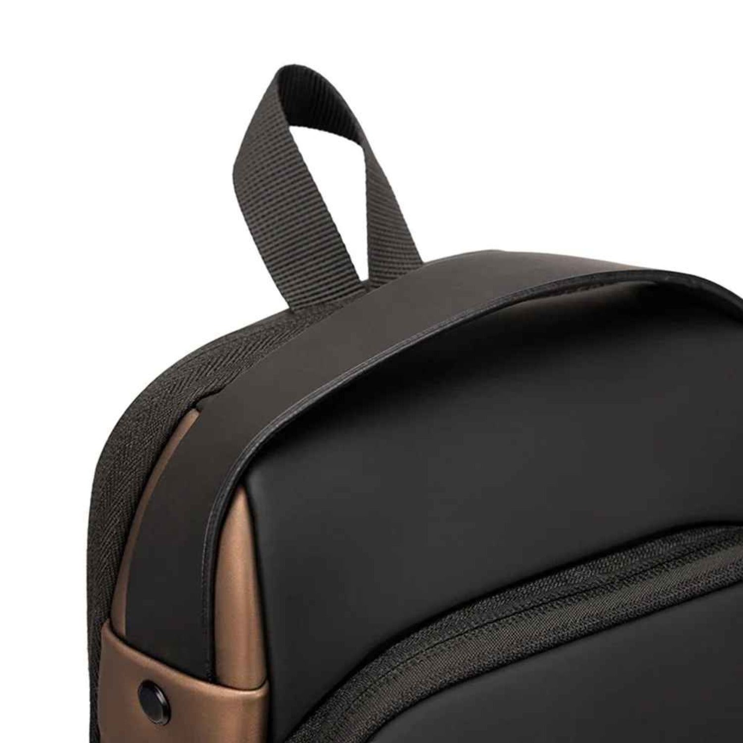 Close-up of the durable, water-resistant synthetic leather material of the Basic Clothes Co. Smart Anti-Theft Crossbody Bag